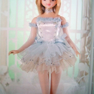 Takara Tomy Jenny doll Ballet Tutu Ballerina Dress Pullip 27cm dolls pdf Scaled E PATTERN in Japanese and Template Titles in English