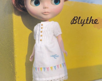 Kenner Neo Blythe 12" Doll Casual Chic One Piece Bib Dolly Dress with Stockings set pdf E PATTERN in Japanese and Pieces Titles in English