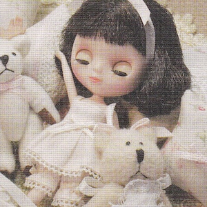 Petite Blythe Doll Nightie Pajama Night Wear Camisole Drawers & socks set pdf Scaled E PATTERN in Japanese and Template Titles in English