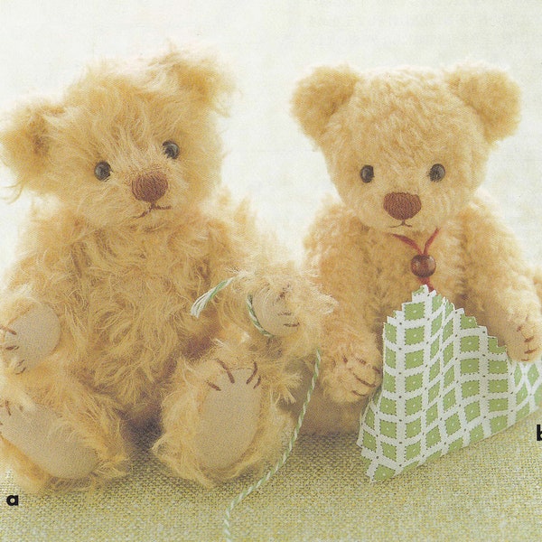 Cute Teddy Bear Plush Stuffed Doll Toy Mascot Step by Step Sewing Lesson E Tutorial and E PATTERN PDF in Japanese & Pieces Titles in English