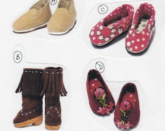 20- 27cm Puppen Blythe Momoko Licca Pullip Betsy Puppe Schuhe Stiefel Grundkurs pdf E TUTORIAL auf Japanisch und E MUSTER Titel auf Englisch