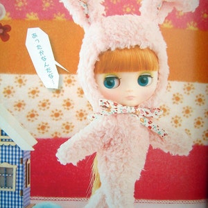 Middie Blythe Odeco Nikki Animal Cute Cosplay Bear Bunny Suit 20cm dolls pdf E TUTORIAL in Japanese AND  Scaled E PATTERN Titles in English