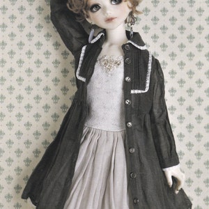 1/4 MSD BJD Unoa Doll Chic Bustier Dress, Shirt Dress, Socks & Hairband set pdf Scaled E PATTERN in Japanese and Template Titles in English