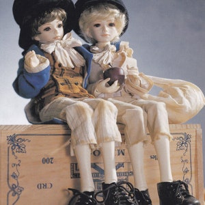 Two 1/4 MSD BJD 40cm Unoa Boy Doll Oliver Twist Style Hats Shirts and Pants set pdf Scaled E PATTERN in Japanese and Titles in English