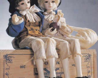 Two 1/4 MSD BJD 40cm Unoa Boy Doll Oliver Twist Style Hats Shirts and Pants set pdf Scaled E PATTERN in Japanese and Titles in English