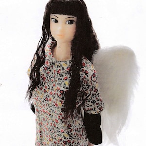 Momoko 27cm doll Mori Style Cottage Chic 2 layer Tulle Dress set pdf Scaled E PATTERN in Japanese and Template Titles and Key in English