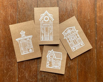Gingerbread Houses | Holiday Greeting Cards | 4" x 6"