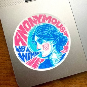 Vinyl Sticker Virginia Woolf Anonymous image 1