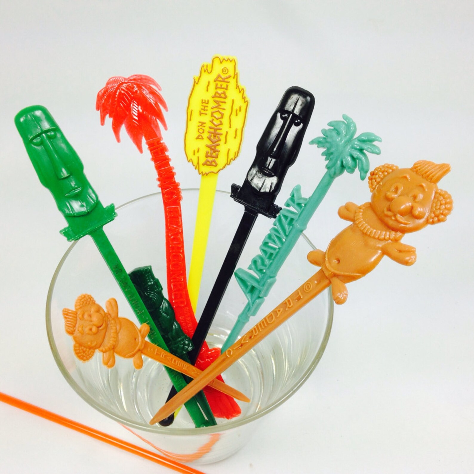 Fun Tiki Swizzle Stick Collection Set of Seven and Two BONUS Etsy