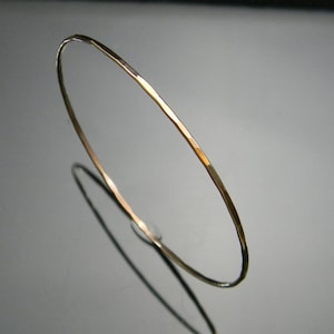 Pink Gold Bangle, Pink Gold Bracelet, Bangle Bracelet, 14K Gold-Filled, Hammered Bangle, Hammered Bracelet, Custom Sizing Options