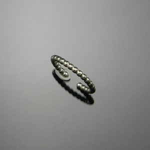 Beaded Toe Ring, Beaded Midi Ring, Sterling Silver Toe Ring, Sterling Silver Midi Ring, Adjustable Toe RIng, Adjustable Midi RIng