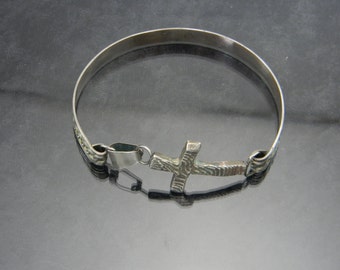 Cross Bracelet, Men's Bracelet, Sterling Silver Cross Bracelet, Cross Jewelry, Unisex Jewelry, Father's Day Bracelet, Father's Day Gift