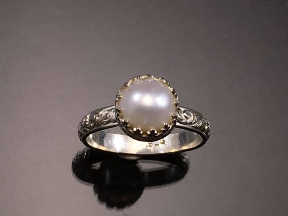 Pearl rings etsy deals