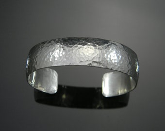 Sterling Silver Cuff Bracelet, Silver Cuff, Hammered Bracelet, Hammered Cuff Bracelet, Heavy Silver Bracelet, Modern Silver Bracelet