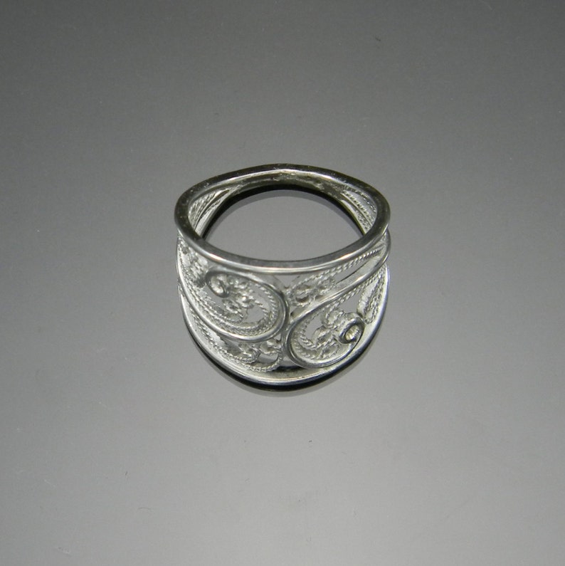 Russian Filigree Ring Handmade Filigree Cigar Band Ring - Etsy