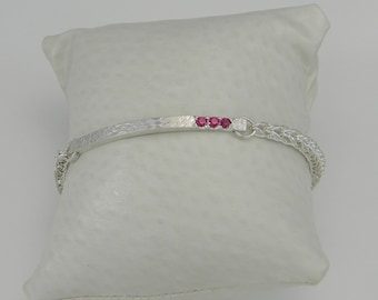 Mother's bracelet, Sterling Silver Bar Bracelet, Floral Bar Bracelet, Mother's Day Jewelry, Mother's Day Gifts,