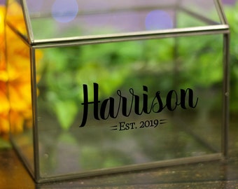 Wedding Card Box Decal - Est. | Personalized Decal