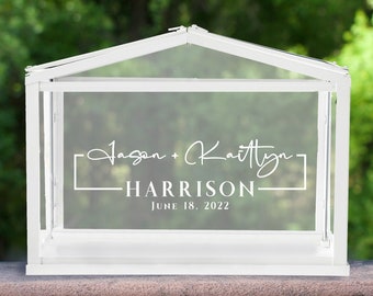 Classic Wedding Card Box DECAL ONLY | Wishing Well | Wedding Decals | Wedding Guest Book Decal