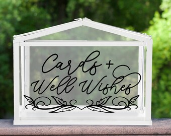 Wedding Card Box Decal - Cards and Well Wishes