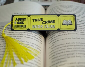 Marque-page en métal Book Tropes Book Club - True Crime | Cadeaux pour les lecteurs