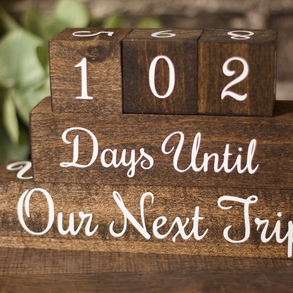 Wooden Countdown Blocks | Christmas Countdown | Wedding Countdown | Halloween Countdown