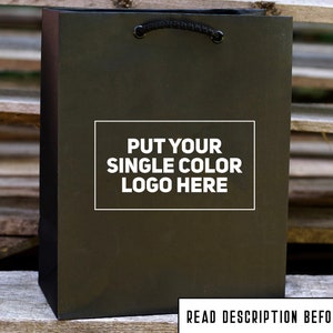 Logo Gift Bags - Vinyl Cut, NOT Printed | Laminated Gift Bags | Customizable