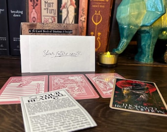 Physical Three-Card Tarot Reading with Wax Seal Envelope, Intuitive Past Present Future Reading, Personalized