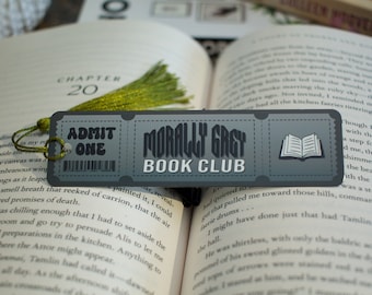 Marque-page en métal Book Tropes Book Club - Morally Grey | Cadeaux pour les lecteurs