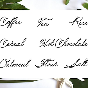 Kitchen Container Decals - Line Font - Etsy