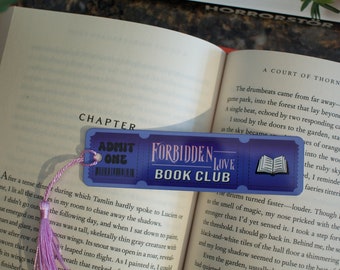Marque-page en métal Book Tropes Book Club - Amour interdit | Cadeaux pour les lecteurs