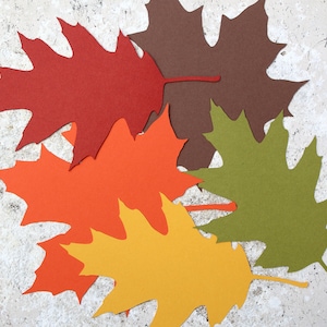 20 Fall Leaves Paper Cut Outs | Die Cut