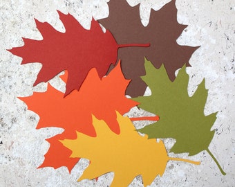 20 Fall Leaves Paper Cut Outs | Die Cut