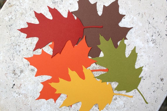 20 Fall Leaves Paper Cut Outs | Die Cut