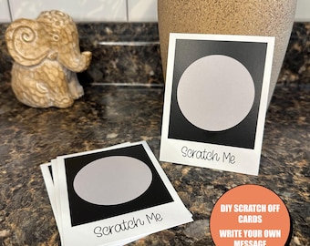 Retro Photo Scratch Off Cards: DIY Surprise Reveal - Set of 12