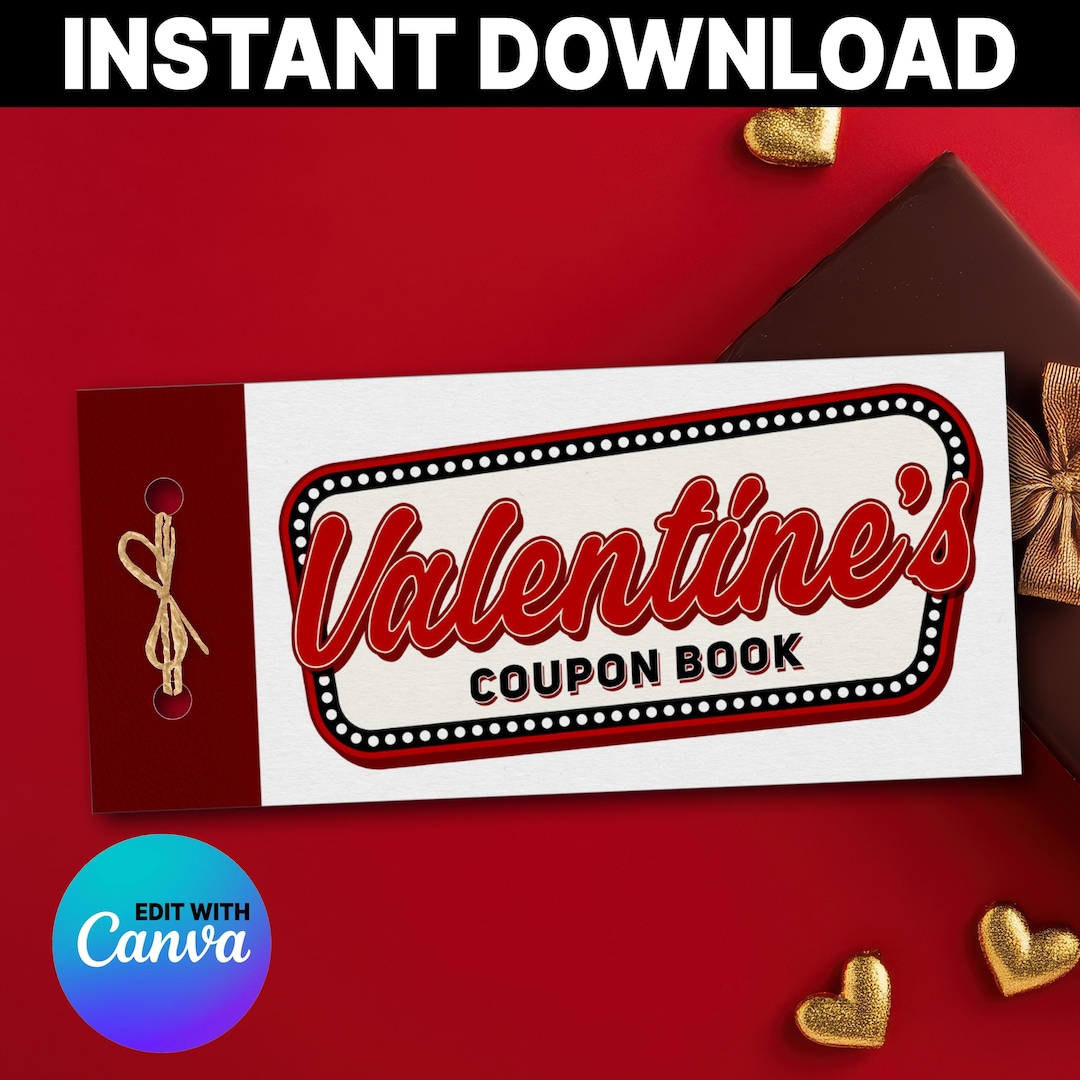 Instant Download Valentine's Coupon Book | Romantic Coupon | Valentine ...