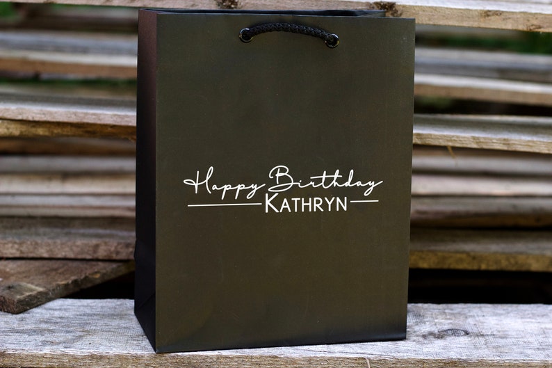 Personalized Birthday Gift Bag Happy Birthday Bag Etsy