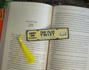 Marque-page en métal Book Tropes Book Club - The Plot Twist | Cadeaux pour les lecteurs