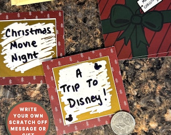 DIY Christmas Present Scratch Off Cards - Set of 12