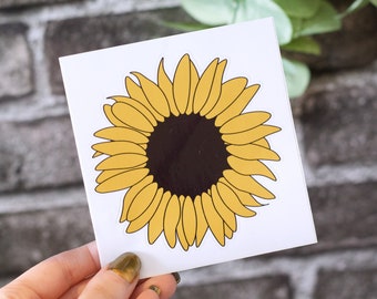 Sunflower Sticker | Laptop Sticker | Water Bottle Sticker