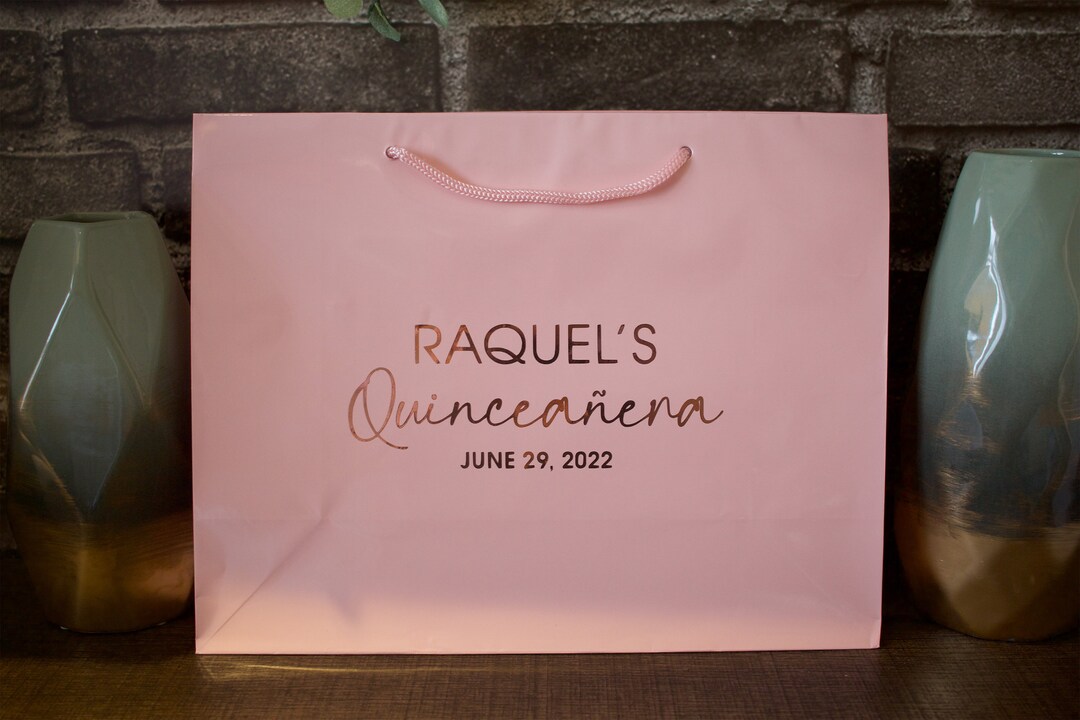 Personalized Quinceañera Gift Bag Happy Birthday Bag Goodie Bag Etsy