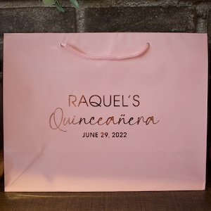 Personalized Quinceañera Gift Bag | Happy Birthday Bag | Goodie Bag