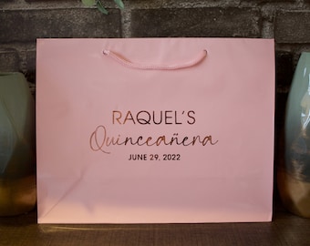 Personalized Quinceañera Gift Bag | Happy Birthday Bag | Goodie Bag
