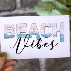 Beach Vibes Sticker | Laptop Sticker | Water Bottle Sticker