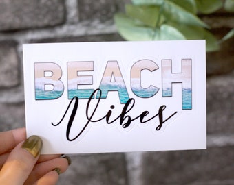 Beach Vibes Sticker | Laptop Sticker | Water Bottle Sticker