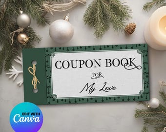 Sofort Download Weihnachtsgutscheinbuch | Weihnachtsgeschenk | Personalisiertes Geschenk Geschenke für Ihn | Geschenke für Sie | DIY Geschenk | Jubiläumspapier