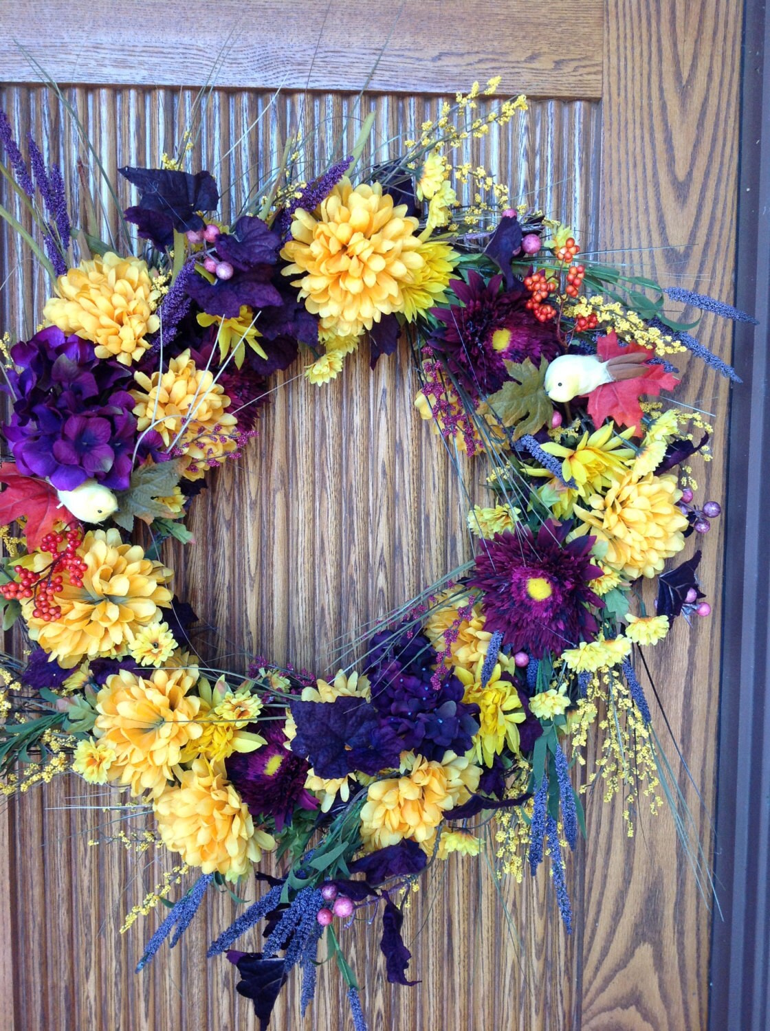 Large 24 Beautiful Fall Floral Wreath Small Fall Wreath Custom Wreath