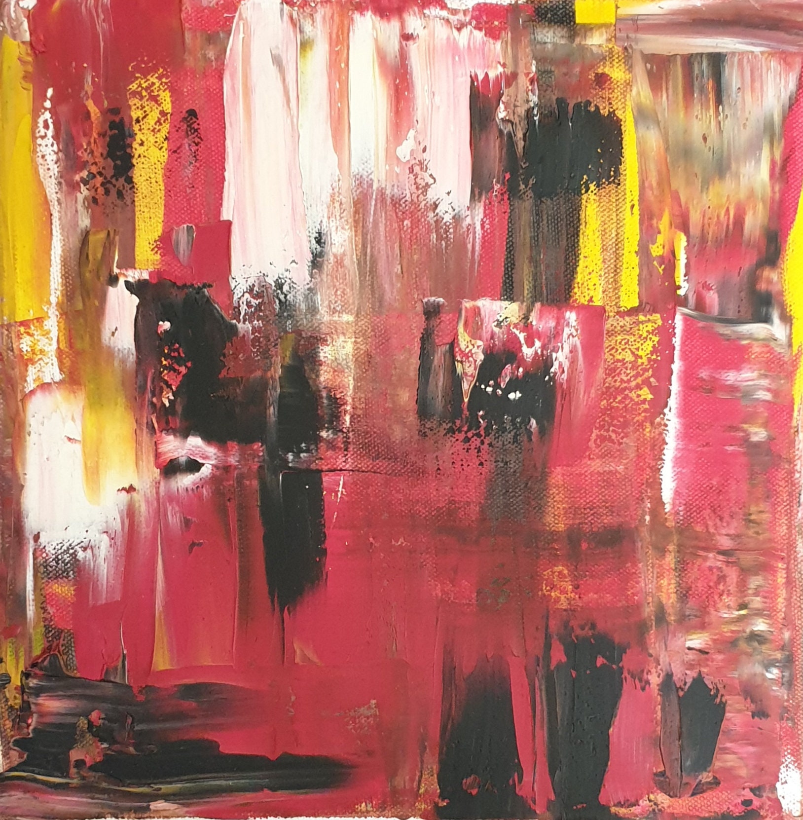 Original Abstract Oil Painting In the News 1 | Etsy