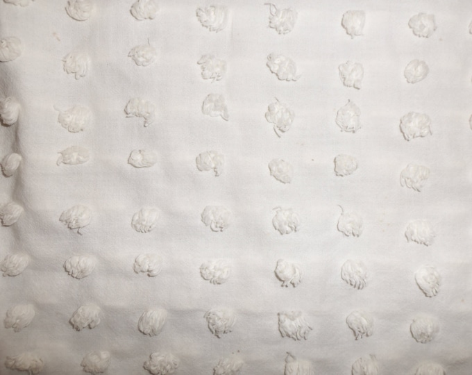 Vintage Chenille Popcorn Cotton Ball White Twin Bedspread Etsy
