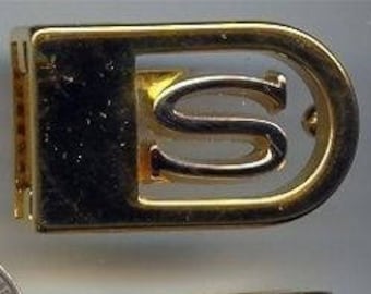 1 VINTAGE GOLD SILVER Plated Letter "S" Initial Belt Buckle s690