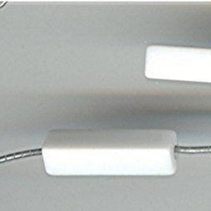 May include: Two white ceramic beads, one strung on a silver wire, next to a US penny with the inscription "In God We Trust" and "Liberty" visible.